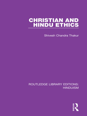 cover image of Christian and Hindu Ethics